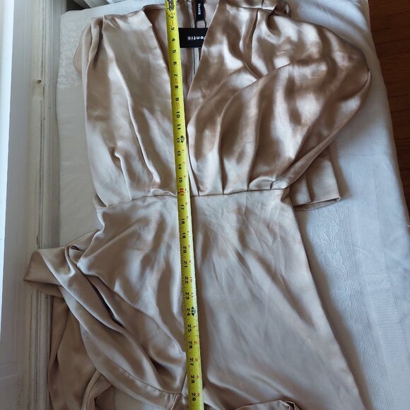 Venti6 Italy Silky Satin Jumpsuit In Champagne Colour, Size S - Picture 11 of 13